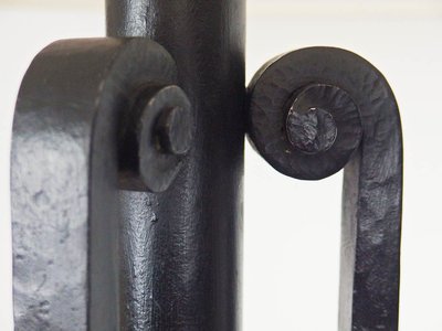 Art Deco wrought iron floor lamp by Emil Maïer