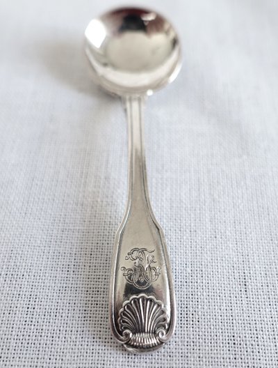 Puiforcat: suite of 4 solid silver salt cellars, Louis XVI style, ram heads
