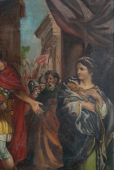 Tableau néoclassique ancienne représentant une scène mythologique. Naples, 18siècle