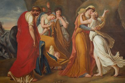 Tableau ancienne néoclassique huile sur toile France début 19ème siècle.