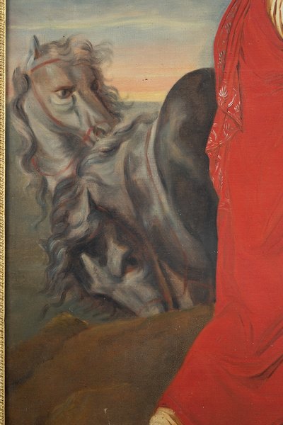 Tableau ancienne néoclassique huile sur toile France début 19ème siècle.