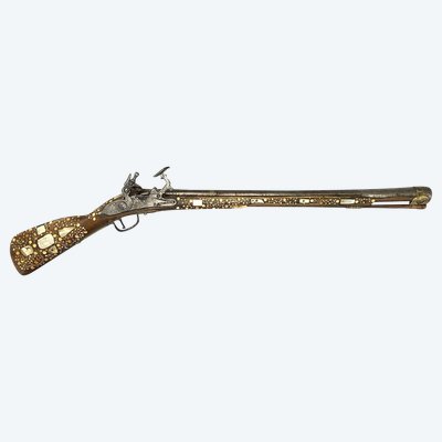 Court fusil trombloné, platine à chenapan Pologne, Silésie, fin XVIIème