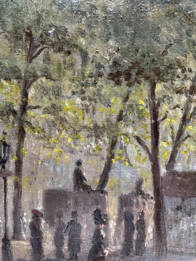 Carriere (XIX-XX) - Paris, Rue parisienne animée, circa 1900