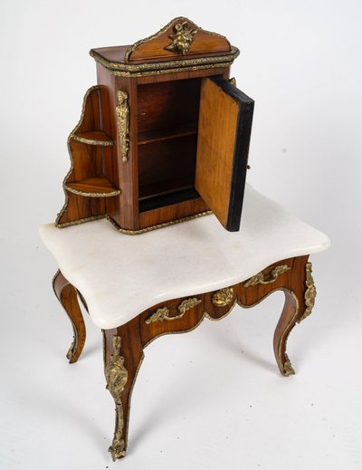 Miniature secretaire bonheur du jour, late 19th century