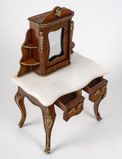 Miniature secretaire bonheur du jour, late 19th century