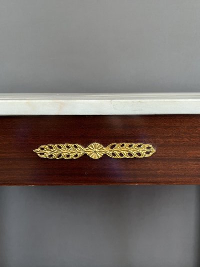 Console in mogano e bronzo dorato in stile Impero, XIX secolo