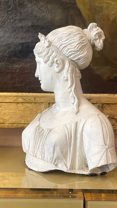Plaster Bust in the Style of the Merveilleuses, 19th Century