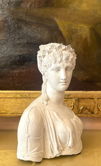 Plaster Bust in the Style of the Merveilleuses, 19th Century