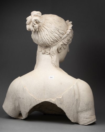 Buste en plâtre à la mode des Merveilleuses, XIXe siècle 