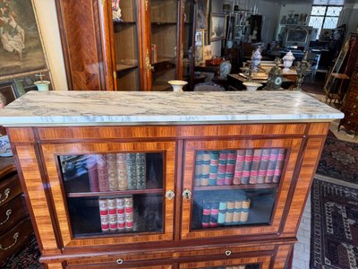 Libreria intarsiata Luigi XVI XIX secolo