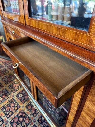 Libreria intarsiata Luigi XVI XIX secolo