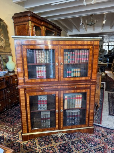 Libreria intarsiata Luigi XVI XIX secolo