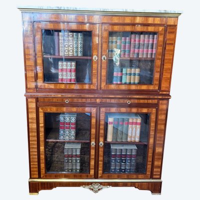 Libreria intarsiata Luigi XVI XIX secolo