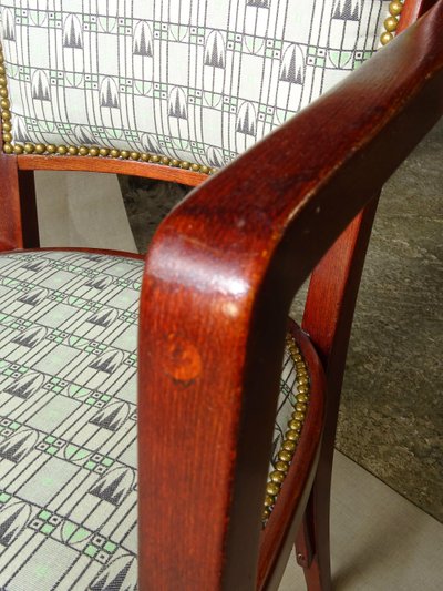 Fauteuil N°719 de Kohn, Secession viennoise 1905 - no Thonet -