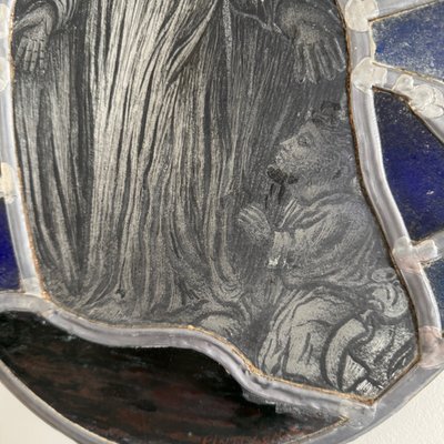 Stained glass Virgin Mary 19th century Posuerunt me custodem