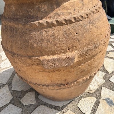 Antique large outdoor terracotta jar 18th c . Height cm 60
