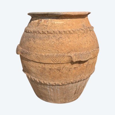 Antique large outdoor terracotta jar 18th c . Height cm 60