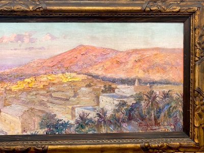 Constant Louche (1880 - 1965) - Blick auf ein Dorf Im Atlasgebirge