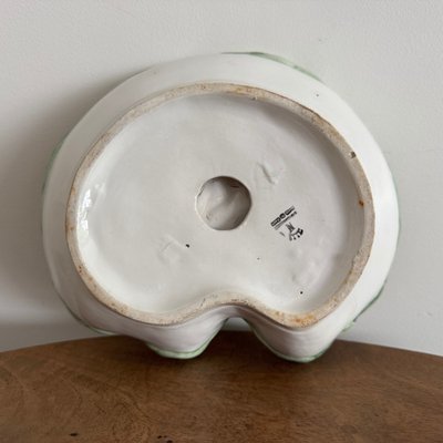 Barbotine iris cup Capodimonte 20th century
