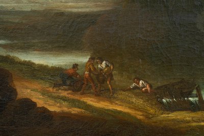 Tableau ancien à l'huile sur toile France seconde moitié du XVIIe siècle.