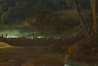 Tableau ancien à l'huile sur toile France seconde moitié du XVIIe siècle.