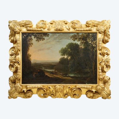 Tableau ancien à l'huile sur toile France seconde moitié du XVIIe siècle.