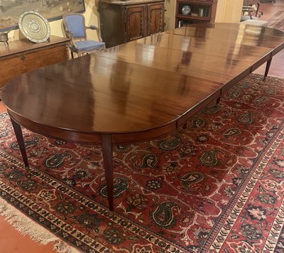 Table De Salle à Manger d'époque 18° Siècle 8 pieds En Acajou de 4m08 de long