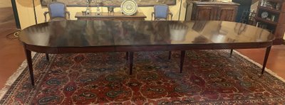 Table De Salle à Manger d'époque 18° Siècle 8 pieds En Acajou de 4m08 de long