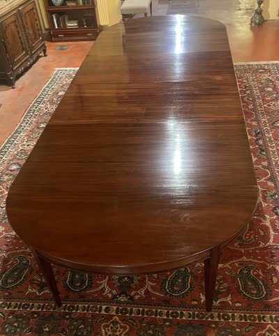 Table De Salle à Manger d'époque 18° Siècle 8 pieds En Acajou de 4m08 de long