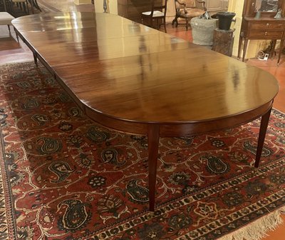 Table De Salle à Manger d'époque 18° Siècle 8 pieds En Acajou de 4m08 de long