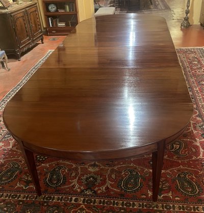 Table De Salle à Manger d'époque 18° Siècle 8 pieds En Acajou de 4m08 de long