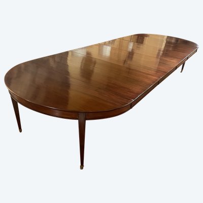 Table De Salle à Manger d'époque 18° Siècle 8 pieds En Acajou de 4m08 de long