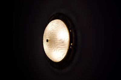 Large wall / ceiling light "soleil" in brass and Murano