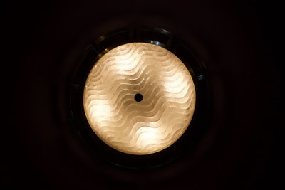 Large wall / ceiling light "soleil" in brass and Murano