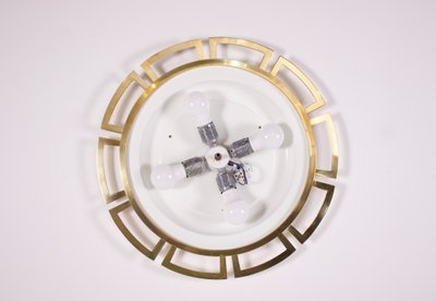 Large wall / ceiling light "soleil" in brass and Murano