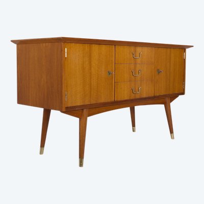 Modernistisches Sideboard mit Messing-Kompassfüßen.
