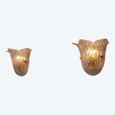 Pair of Aux Feuilles d'Acanthes sconces