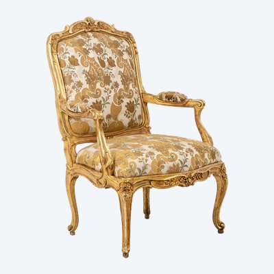 Fauteuil de style Louis XV, avec son dossier à la reine. Époque 1900-1950. LS5602435?M