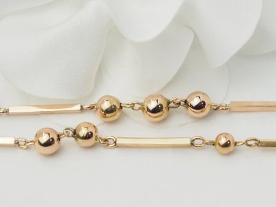 Collana di palline in oro rosa