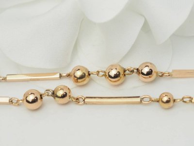 Collana di palline in oro rosa