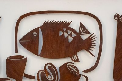 Decorative metal panel entitled "Natumo". Contemporary work. LS58883367C