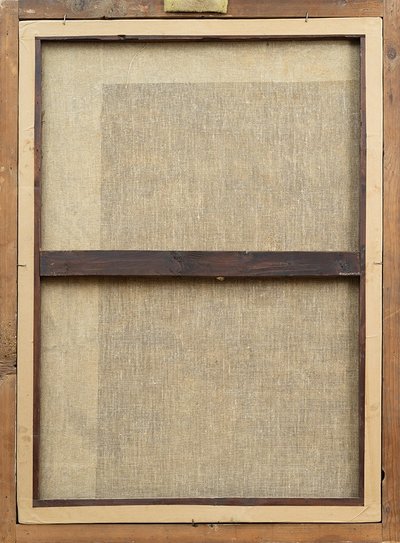 Altes Ölgemälde auf Leinwand mit der Darstellung "Die göttliche Hirtin". Neapel XVII. Jahrhundert