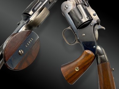 Smith & Wesson N°3 Revolver set with additional stock, finished by Gastinne Renette.