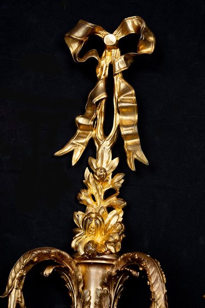 Paire d'appliques anciennes, France, XIXe siècle.