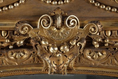 MONUMENTAL LOUIS XVI MIRROR, NAPOLEON III PERIOD WORK