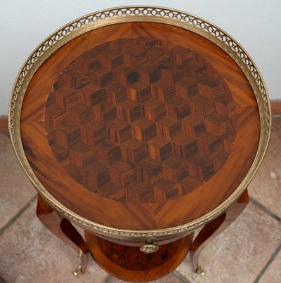 Paire de tables basses anciennes françaises, début XXe siècle.