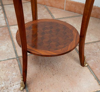Paire de tables basses anciennes françaises, début XXe siècle.