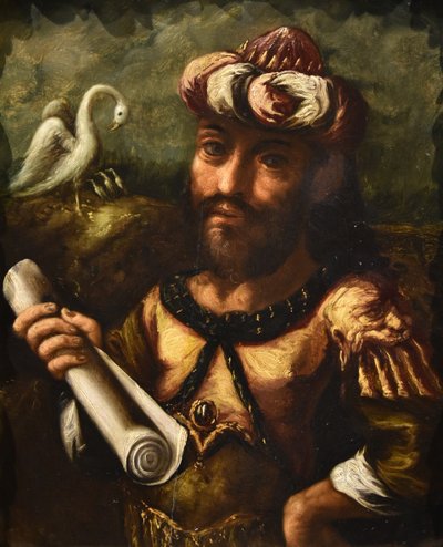 Portrait Of The Alchemist Geber, Flemish Mannerist Painter 17th Century