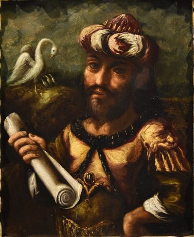 Portrait Of The Alchemist Geber, Flemish Mannerist Painter 17th Century
