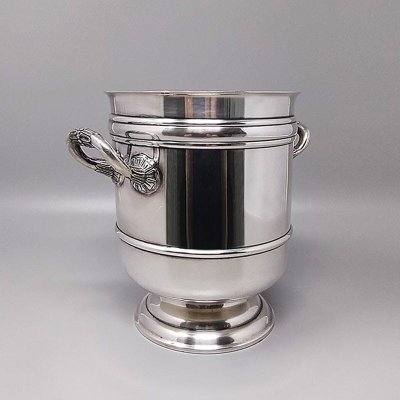 1950 Splendido secchiello per champagne o ghiaccio di Christofle in argento placcato. Prodotto in Francia